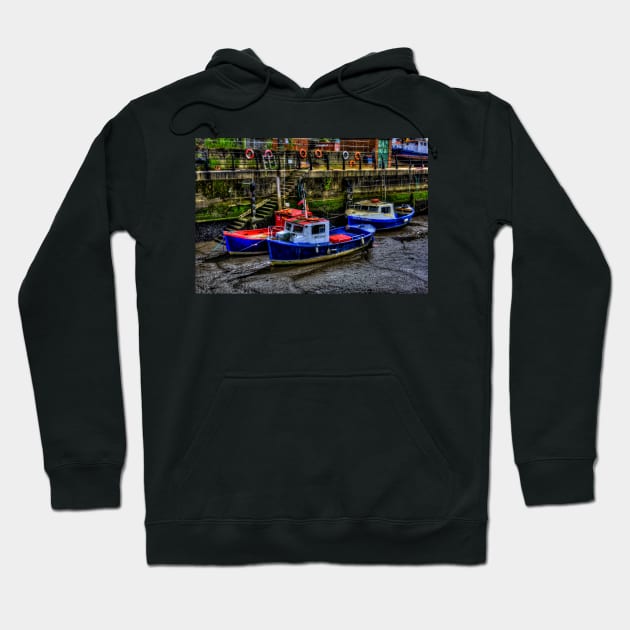 Boats Moored At Ouseburn Quayside Hoodie by axp7884